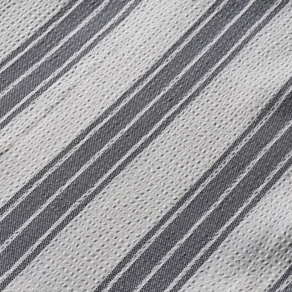 Classic Gray Stripe Shower Curtain